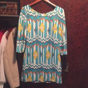 Multi colored retro dress